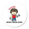 CafePress Future Bodybuilder 5.5" Round Car Magnet Magnetic Bumper Display