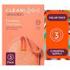 Cleanlogic Bath & Body Exfoliating Soap Saver, Exfoliator Scrubber Pouch, Daily Skincare Routine for Smooth Clean Skin, Assorted Colors, 3 Count Value Pack
