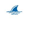 Shark Fin Vinyl Sticker Decal (Blue, 4" x 2.3")