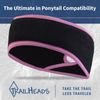 TrailHeads Women's Ponytail Headband - Black/Fast Pink