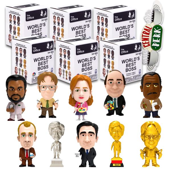 The Office Blind Box Party Favors - 6 Pk Bundle with The Office Mystery Mini Figures, Bookmark | The Office Mini Blind Bag Toys Party Supplies Set