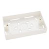 Surface Mount Double Patress Box, 27mm Deep, White