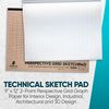 Koala Tools | Drawing Perspective (1 and 2-Point) Large Sketch Pad (2 Point - 9 x 12)