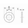 OEM 10 Stück Polycarbonat Flachwaschmaschine M8 transparent