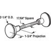 Defender Security E 2498 Solid Brass Vintage Door Knob Spindle Set, 2-1/4 In. Outside Diameter, Satin Nickel (Single Pack)
