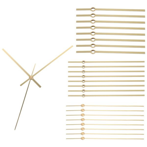 PATIKIL Replacement Clock Hands Kit, 8 Set Replacement Clock Hands Kits, Gold, A10