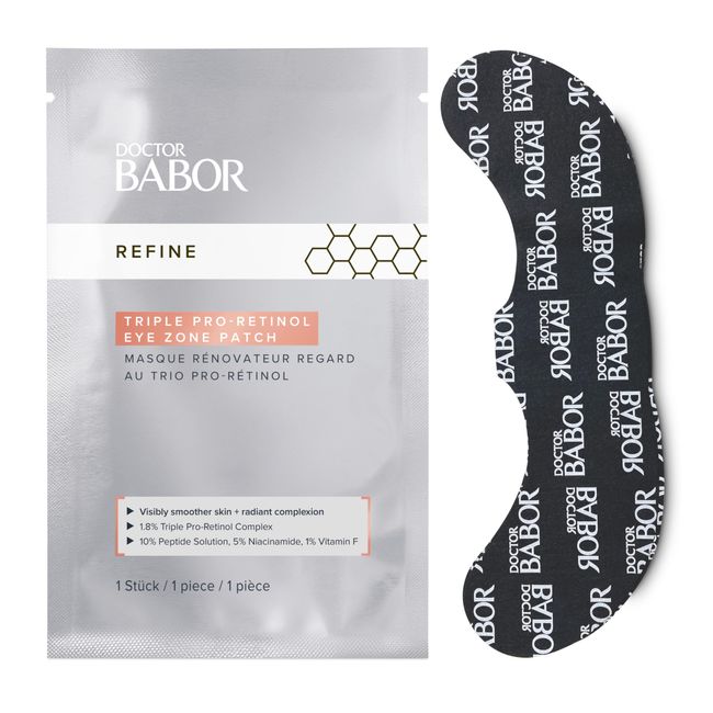 DOCTOR BABOR Retinol Augenpatches, Anti-Aging Eye Patches gegen Augenringe und für eine straffe Augenpartie, Medizinische Anti-Falten Augenmaske, Triple Pro-Retinol Renewal Eye Zone Patch, 5 Paar