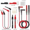 Gosknor Multimeter Test Leads Kit, Includes Alligator Clips 4mm Stackable Banana Plugs & Sharp Probes Replaceable Wires for Digital Tester Meter Multimeters Circuit Testing & Electrical Measurements