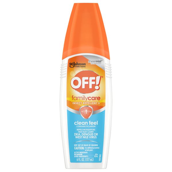 OFF! FamilyCare Clean Feel Insect & Mosquito Repellent Spritz, Bug Spray with Picardin, 6 oz (Pack of 12)