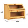 Aeroor Bread Case Kitchen Storage Bread Box for Kitchen Counter Bamboo Wood Bread Box Large Capacity Bread Storage Bread Storage Case (Natural)
