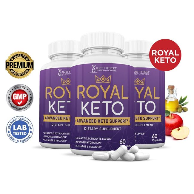 Royal Keto ACV Pills 1275 MG Stronger Than Gummies Keto Support 3 Bottles