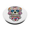 Sugar Skull on White PopSockets PopGrip: Swappable Grip for Phones & Tablets