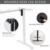 VIVO White Electric Single Motor Stand Up Height Adjustable Desk Frame