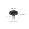 uxcell 30pcs M4 x 8mm Metric Male Thread Knurled Knobs, Thumb Screw Clamping Knobs Grip Plastic Handle Hand Knobs with Threaded Stud, Black
