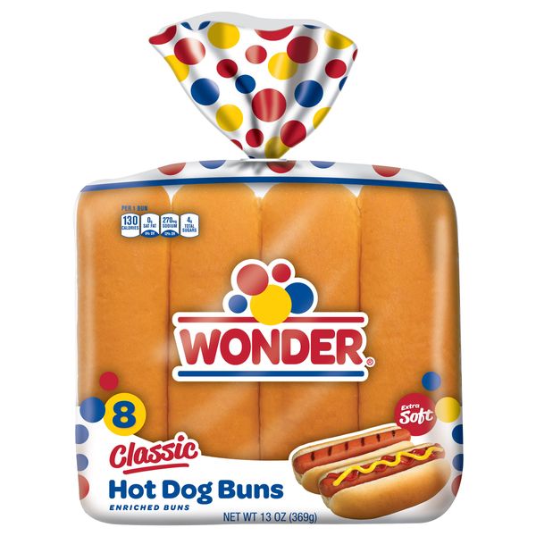 Wonder Bread Classic Hot Dog Buns - 13 oz