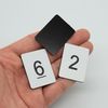 StayMax Rectangle Plastic Numbered Tags Number Disc Number Token (0-25, White)