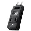 Elecom AVT-M01-24BK Compact Power Strip Ultra Thin Design, 4 Outlets, Black