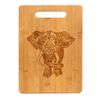 Bamboo Wood Cutting Board Fancy Elephant