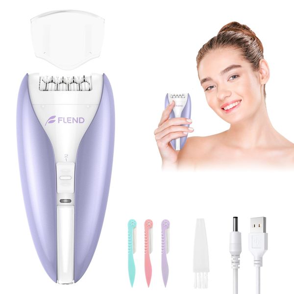 Facial Epilator for Women, Facial Hair Remover for Women, 32 Tweezer System Efficient Bikini & Facial Epilator, Rechargeable & Cordless Ladies Electric Shaver for Face, Bikini, Leg, Arms