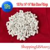 100 Pc 1/4"-1/4" Male Thread Elbow Fitting Connector Adapter Push In Undersink