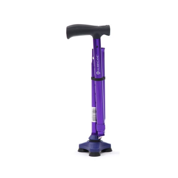 Hurrycane Lightweight All-Terrain Cane Folding Walking Stick - Purple