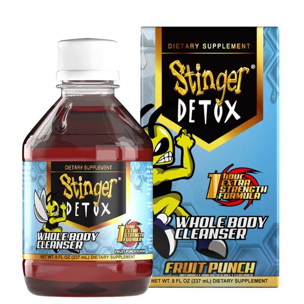 Stinger Detox Whole Body Cleanser 1 Hour Extra Strength – Fruit Punch - 8 OZ