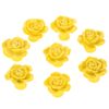 Yellow 8PCS Knobs & Handles Modern Ceramic Rose Flower Drawer Closet Cabinet Cupboard Pull Handle Door Knobs