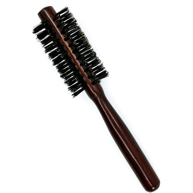 Kinugawa Company 810 Hair Brush, Natural Wood, Boar Bristle, Roll Brush, 6.3 inches (16 cm), Small, Small, Portable, Convenient, Pouch Included