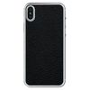 McHarrier Skin Sticker, Compatible with iPhone X and iPhone XS, Basic Black, Pattern, Backside Compatible, Decorative Sheet, Leather Tone
