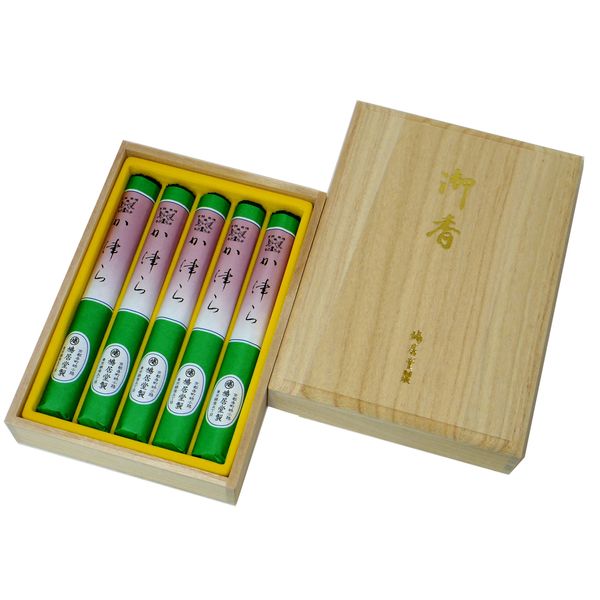 鳩居堂 For Incense Sticks? Tsu The Paulownia Box Short Incense Sticks 5 Kaido 3-Pack, 16 cm, # 121