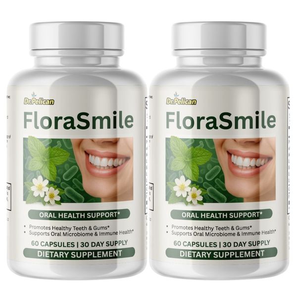 FloraSmile- Oral & Immune Support- 2 Bottles- 120 Capsules