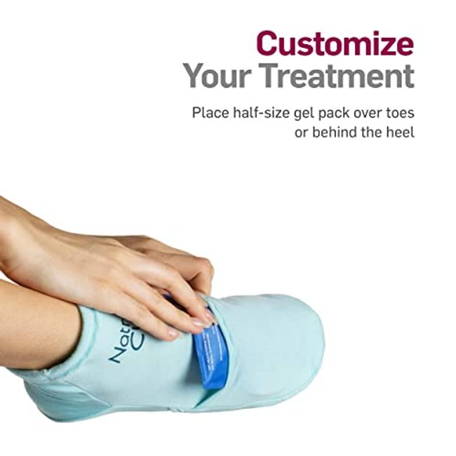 Cold Therapy Socks - Reusable Gel Ice Frozen Slippers for Feet, Heels,  Swelling