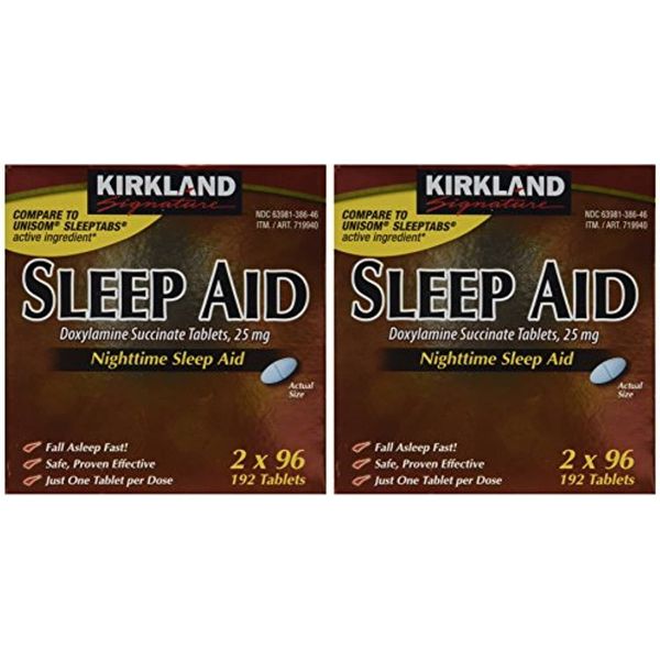 KIRKLAND SIGNATURE Sleep Aid Doxylamine Succinate 25 Mg, 384Count