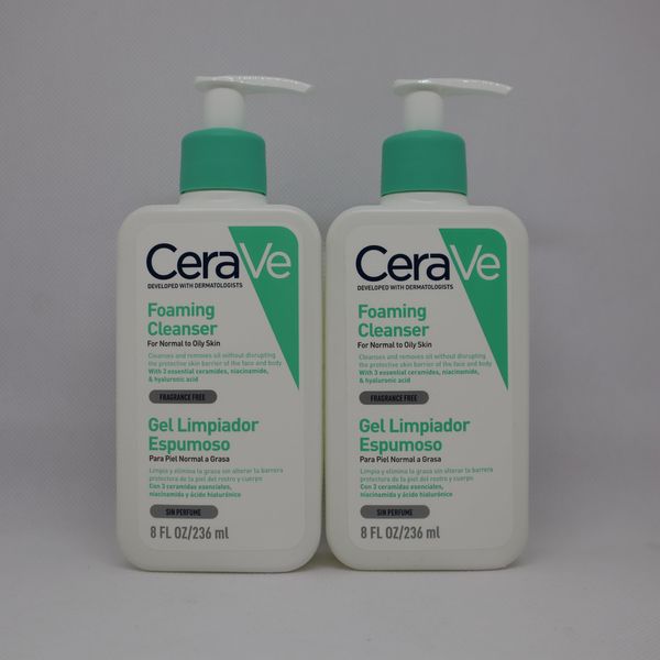 CeraVe Detergente schiumogeno doppio, 236 ml, confezione da 2