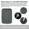 Gray Leather Wavy Shape Central Console Armrest Cover Seat Box Protect Decor 1pc