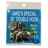 Jake's Special 36" DOUBLE HOOK Drift Rig, THREE, Size 2 Red Hooks, Silver #JS-1