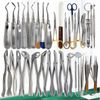 36 PC ORAL DENTAL SURGERY EXTRACTING ELEVATORS FORCEPS INSTRUMENT KIT SET GERMAN