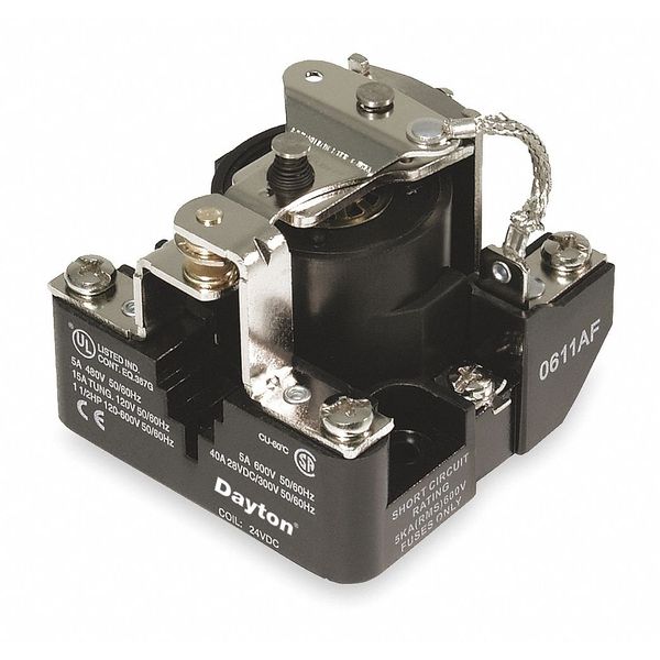 Dayton 120VAC, 5-Pin Surface Open Power Relay; Electrical Connection: Screw