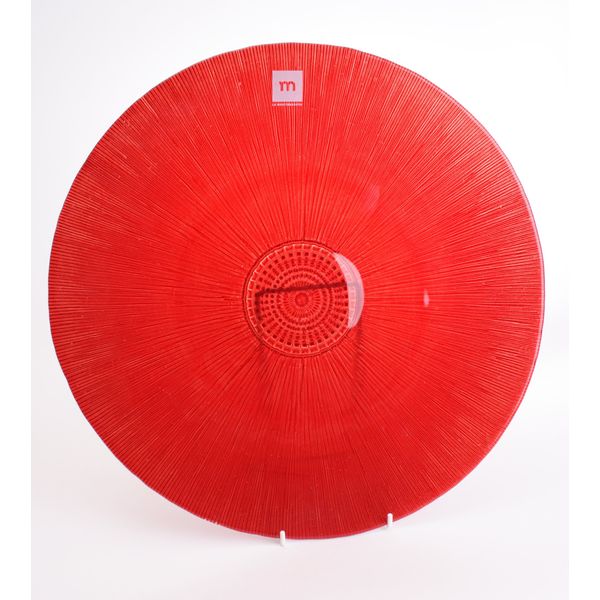 Aster Red Glass Charger Plate