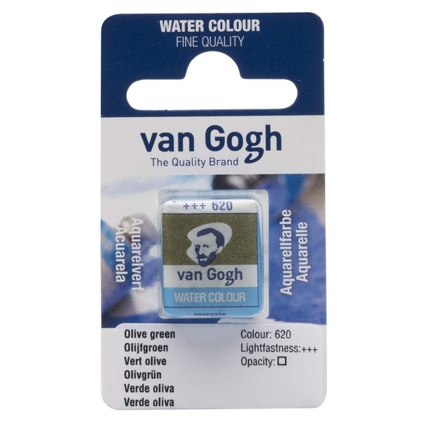 Van Gogh Aquarellfarbe, halbes Näpfchen, Olivgrün 620