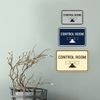 Classic Framed Control Room Sign (Brushed Silver) - Large