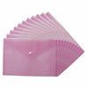 CHPL - A4 Document Wallet Folder Pink Colour | A4 Plastic Wallets | Translucent Stud Wallet | Envelope Files | Carry for Document Storage, Filing & Organisation. (1 Pack)
