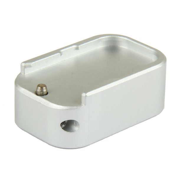 TACFUN Weighted Magazine Base Plate Compatible with Glock 9mm/.40 Silver