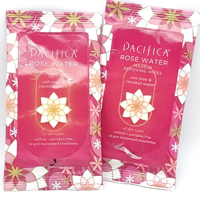 Pacifica Rose Water Makeup Removing Wipes - 10 ct (2 Packs - 20 Total)