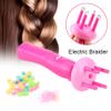 1Pcs Portable Hair Braiding Tool Automatic Hair Braider Quick Twist Styler Hair Braiding Machine Diy Styling Roller,Pink