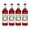 Monin - Raspberry Syrup, Sweet and Tart, Great for Cocktails and Lemonades, Gluten-Free, Non-GMO (1 Liter, 4-Pack)