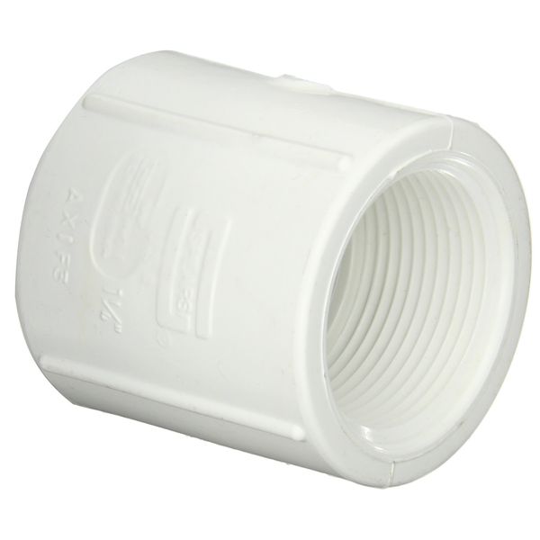 Spears 430 Series PVC Pipe Fitting, Coupling, Schedule 40, 1-1/4" NPT Female