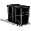 Double Pull Out Trash Garbage Can Sliding Kitchen Waste Container Durable