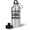 Art by Chelsydale Computer Programmer Gifts - Eat Sleep Code Repeat - Water Bottle Tumbler Portable Drinkware - Office Funny Cute Gag - CIS Software Developer Engineer Coder Programming