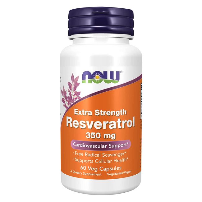 NOW FOODS Resveratrol, Extra Strength 350 mg - 60 Veg Capsules